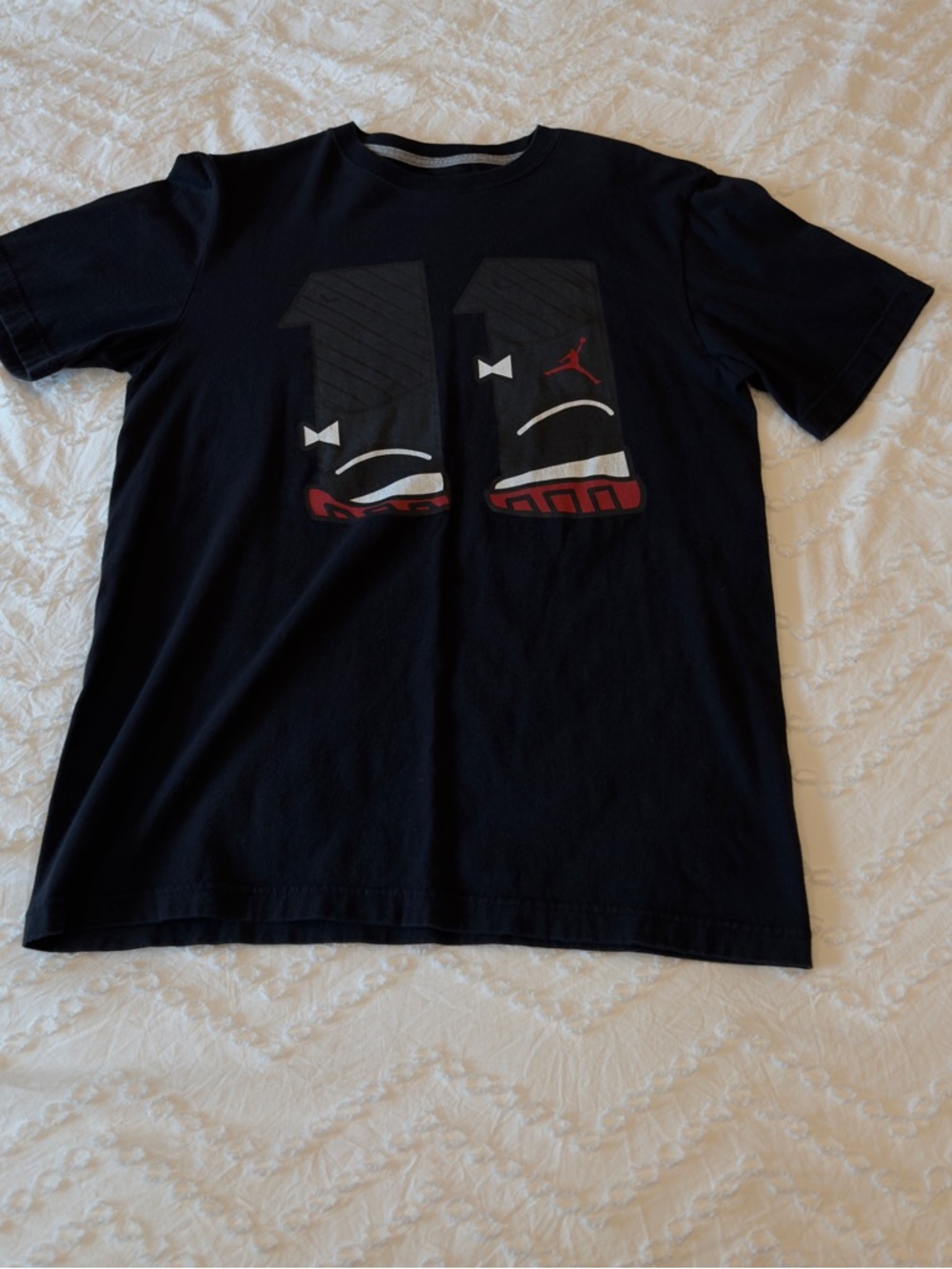 Jordan Jumpman Graphic Tee Men's Medium Black Red White Short Sleeve Streetwear